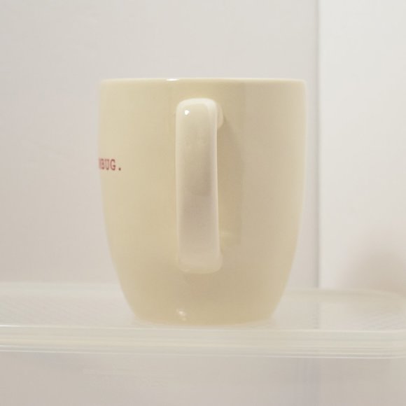 Christmas Rae Dunn BAHUMBUG Mug White Red Letters Holiday Cup New Magenta Coffee - Picture 2 of 10